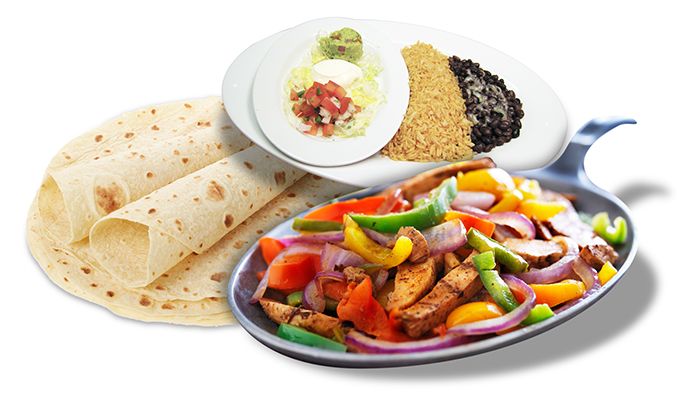 chicken fajitas platter