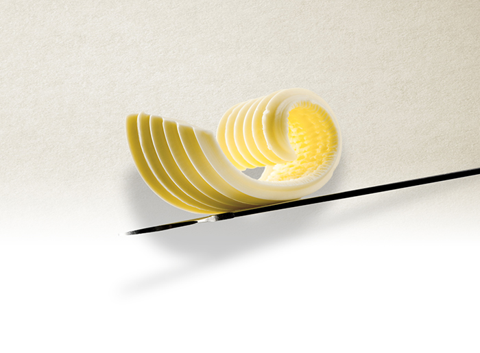 butter on a knife
