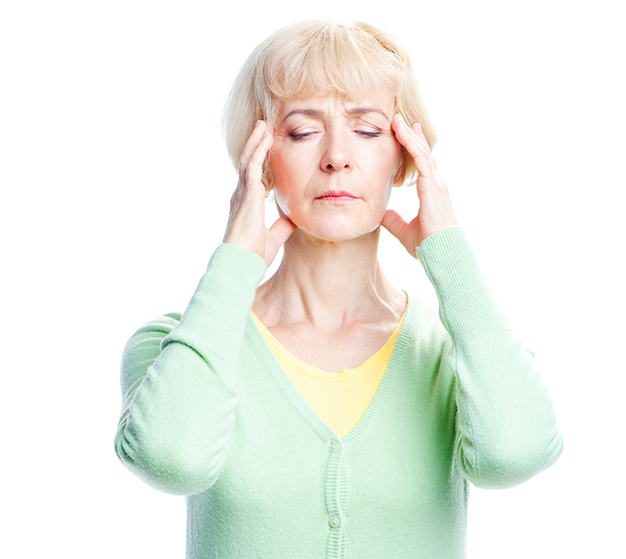 a woman with vertigo