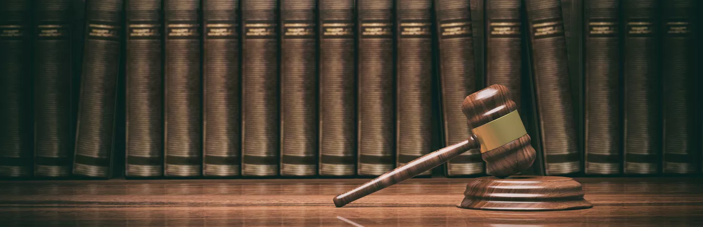 legal books and gavel