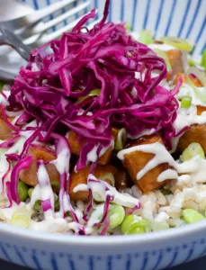 bowl filled with poke ingredients