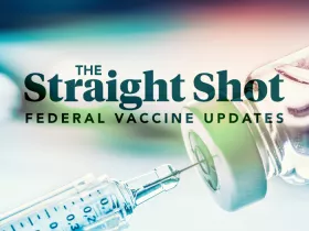 The Straight Shot title with a syringe and vial