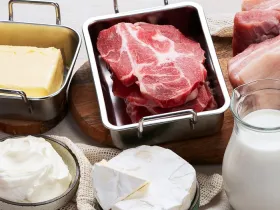 different foods with higher amounts of sat fat