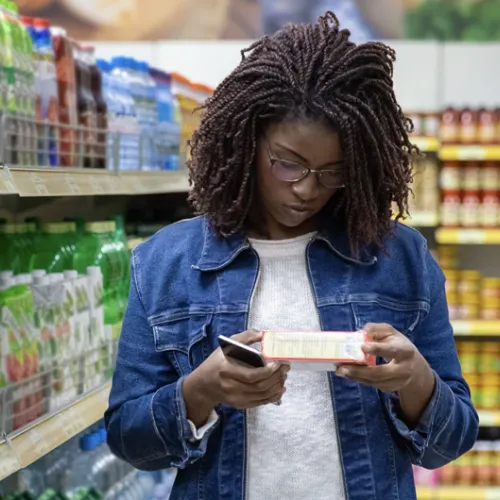 woman shopping in grocery store