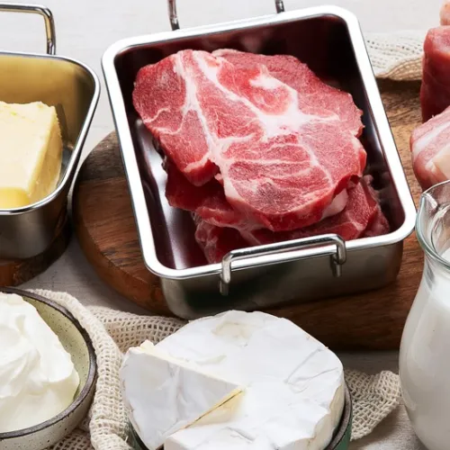 different foods with higher amounts of sat fat