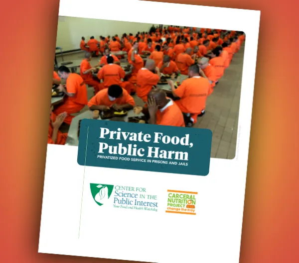 cover of CSPI carceral nutrition report