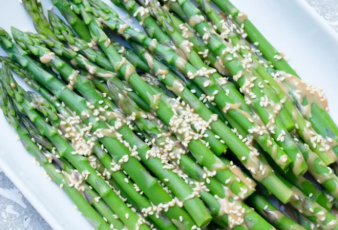 Asparagus with Tahini Sauce