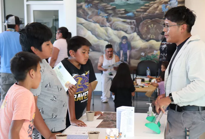 ZYEP staff, Zachary James, leading an activity for program participants