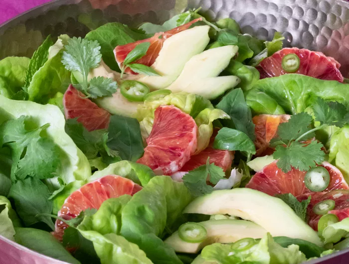 blood orange and avocado salad