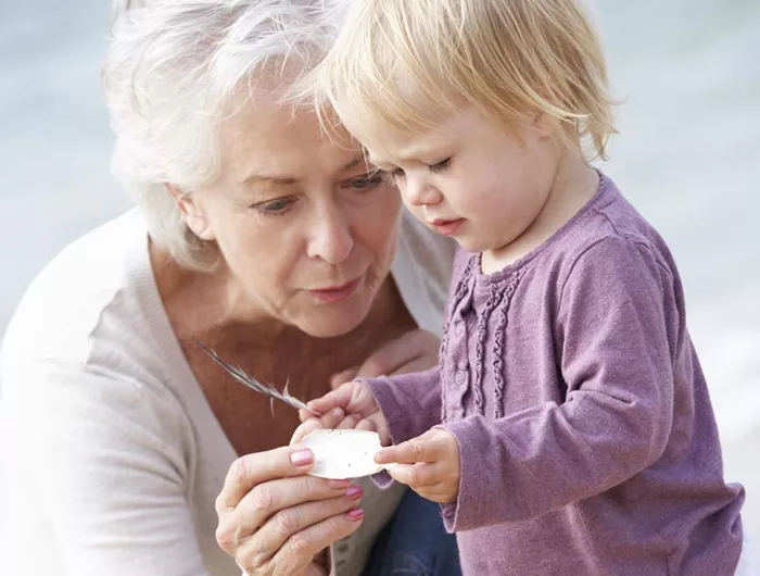 a woman and her granddaughter