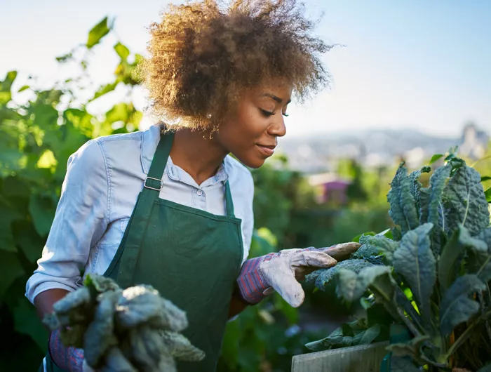woman gardening