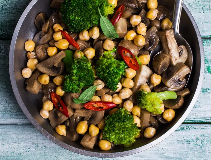 vegetables in a skillet