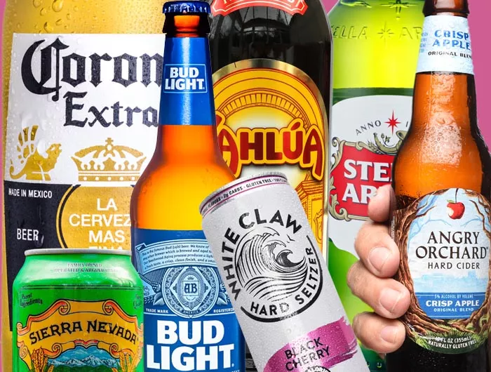 Collage of alcoholic beverages