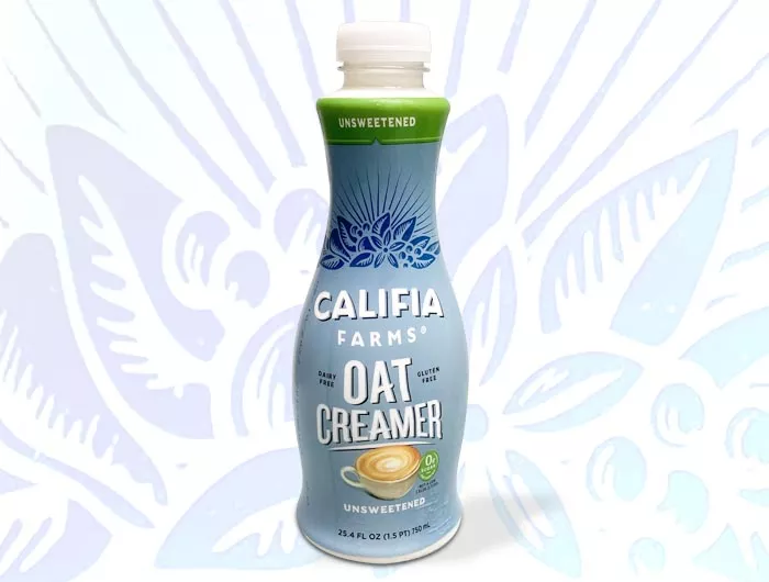 Bottle of Califia Farms unsweetened oat creamer