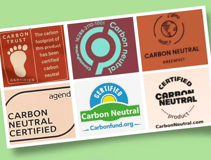 Various product labels making environmental claims