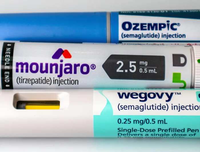 3 different injection pens of GLP-1 drugs