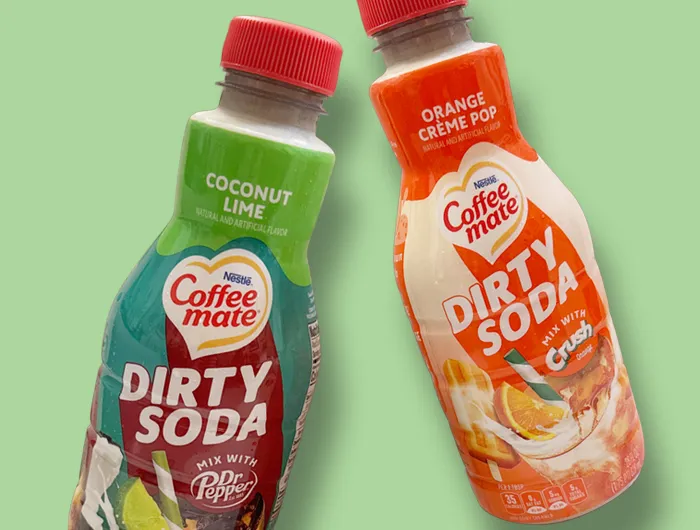 Coffee Mate dirty soda Coconut lime and orange creme pop mix ins