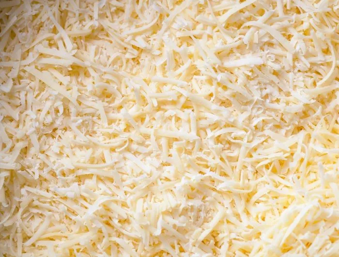 A pile of shredded cheese