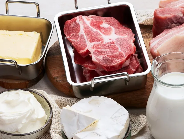 different foods with higher amounts of sat fat