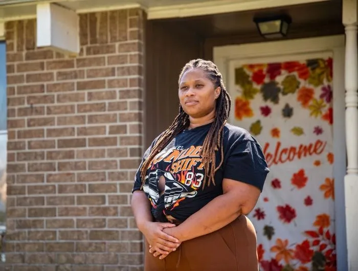 Aaranika Macon of LaPlace, Louisiana, says it took two months to receive benefits after she applied to the Supplemental Nutrition Assistance Program this year. “Usually when you fill out, they'll get back with you in, like, two weeks,” she says. (Halle Parker/Verite News)