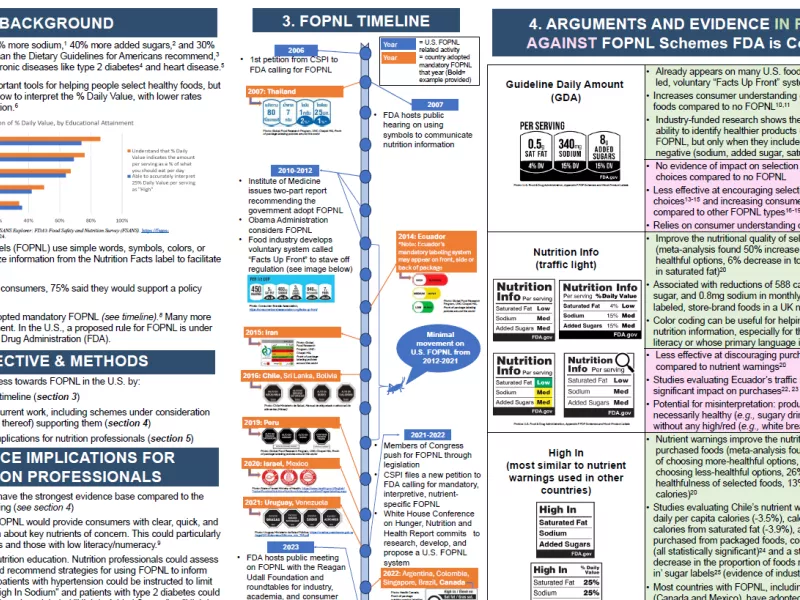 A thumbnail of Conference Poster: Progress Toward Front-of-Package Nutrition Labeling in the United States