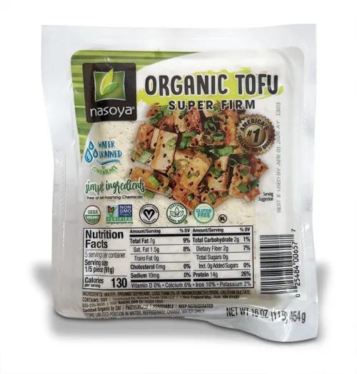 package of Nasoya Organic super firm tofu