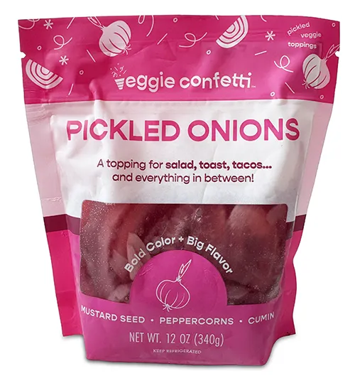 package of Veggie Confetti Pickled red onions