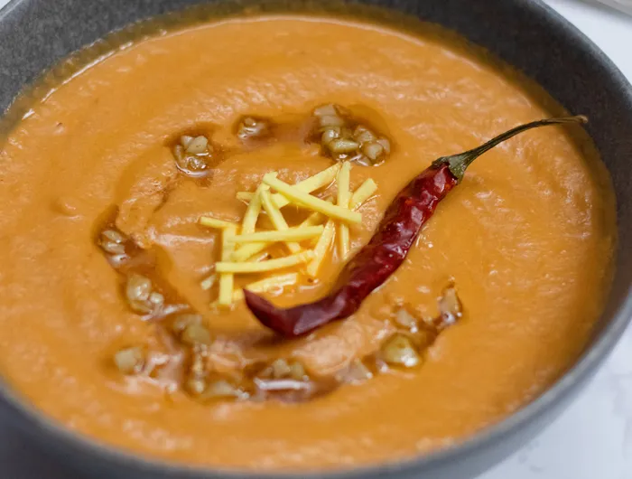 a bowl of Indian lentil soup