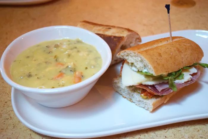 soup and sandwich