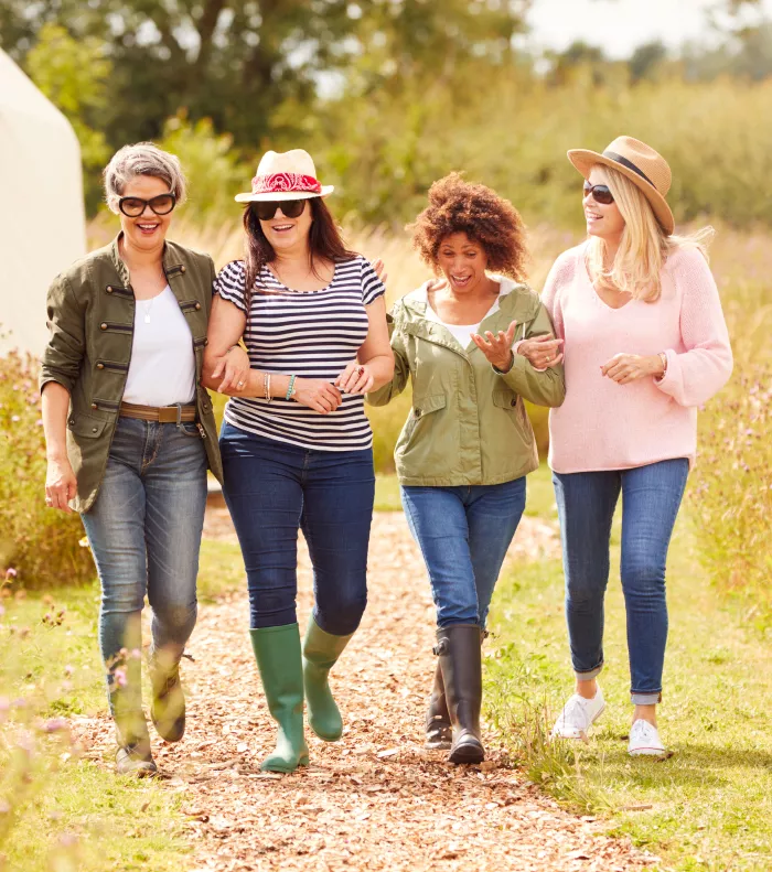 a group of women going for a walk