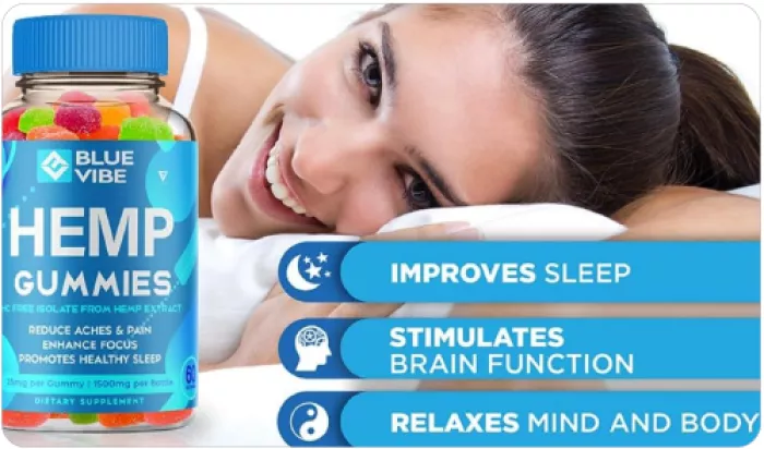 Blue Vie hemp gummies ad