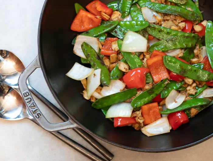 snow peas and other vegetables