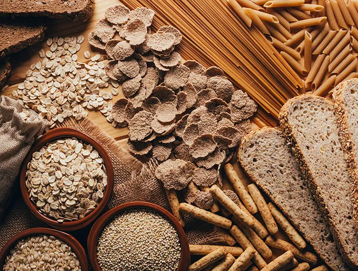 Assortment of whole grains high in fiber