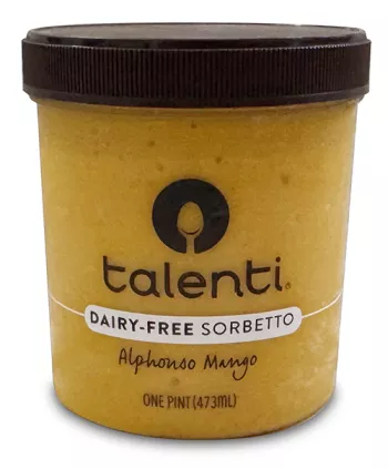 pint of Talenti sorbetto alphonso mango