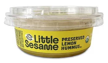 tub of Little Sesame preserved lemon hummus