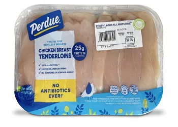 package of Perdue chicken breast tenderloins
