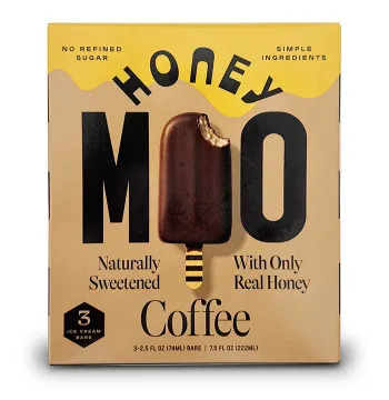 box of Honey Moo coffee ice cream bars
