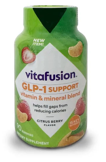 bottle of vitafusion GLP-1 support gummy vitamins