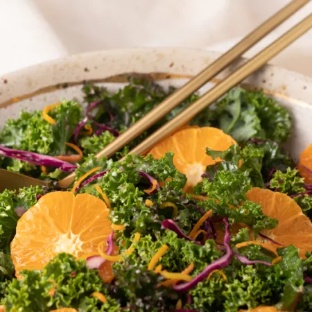 citrus and winter greens salad