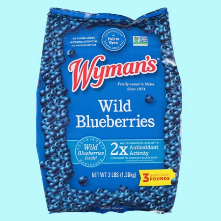 bag of frozen wild blueberries