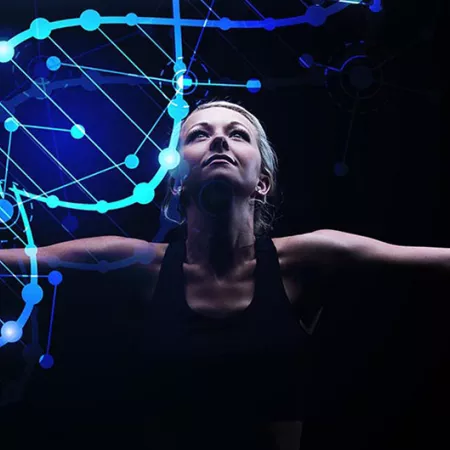 woman with arms stretched open 