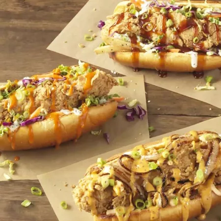 Buffalo Wild Wings 3 different flavors of bird dogs