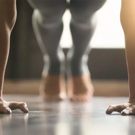 person doing straight-arm plank exercise