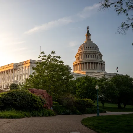 Early morning view of the US Capitol Building