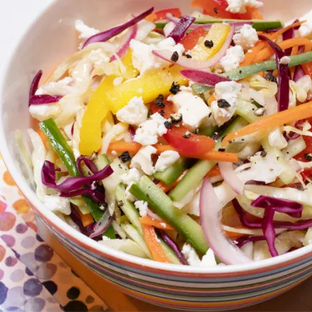 bowl of colorful slaw