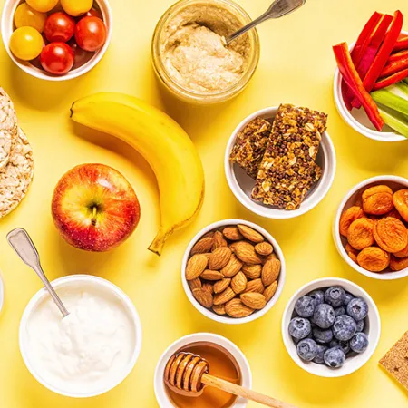 Assortment of healthy snacks