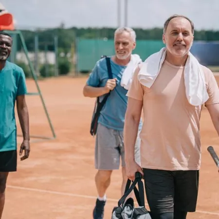 People playing tennis